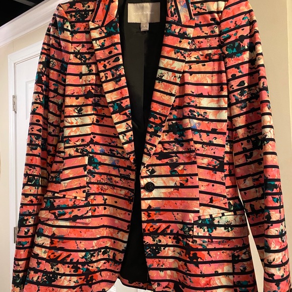 Floral and stripe Banana Republic stretch blazer - Picture 2 of 7